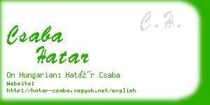 csaba hatar business card